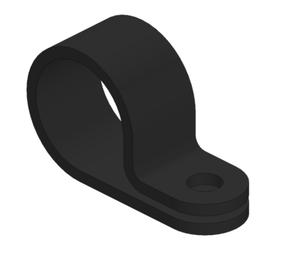 Clip Ø14 mm Black n°8Clip Ø14 mm Black n°8